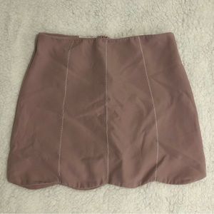 Sugar Pink Scalloped Mini Skirt